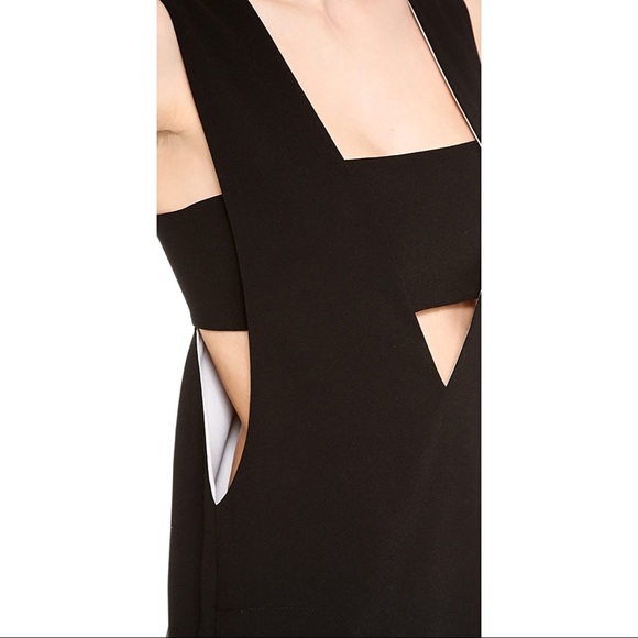 NEW T by Alexander Wang Cutout V Neck Black Dress - Picture 4 of 14